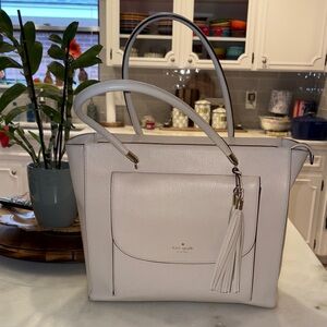 Kate Spade Cream Tote with Tassel